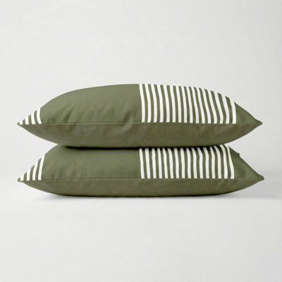 2-PACK: Kussenslopen - Big Vertical Lines - Dekbed-Discounter.nl