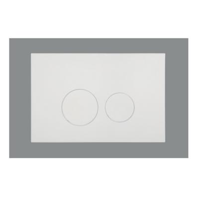 Bedieningsplaat Qeramiq Push Met DualfFush Frontbediening ABS Rond Glans Wit Qeramiq