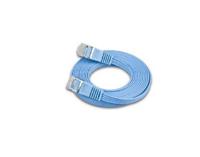 Slim Wirewin PKW-STP-SLIM-KAT6 5.0 BL RJ45 Netwerkkabel, patchkabel CAT 6 U/FTP 5.00 m Blauw Plat 1 stuk(s) - thumbnail