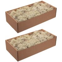 2x Stuks Decoratie/hobby mos - naturel - 500 gram - thumbnail