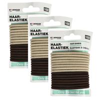 Benson Care Haar elastiekjes - set 45x - bruin/beige - zonder metaal - D5 cm Benson Care Haar elastiekjes - set 45x - bruin/beige - zonder metaal - D5 cm