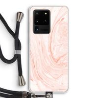 Peach bath: Samsung Galaxy S20 Ultra Transparant Hoesje met koord