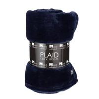 In The Mood Collection Famke Fleece Plaid - 180 x 130 cm - Donkerblauw