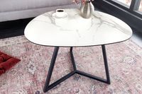 Moderne salontafel MARVELOUS 70cm wit marmeren keramiek gemaakt in ItalieÌˆ - 42144