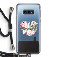 GRL PWR Flower: Samsung Galaxy S10e Transparant Hoesje met koord