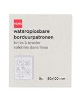 HEMA Wateroplosbare Borduurpatronen 8x10cm - 5 Stuks HEMA Wateroplosbare Borduurpatronen 8x10cm - 5 Stuks
