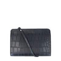 LouLou Essentiels Vintage Croco Silver Crossbody Black - thumbnail