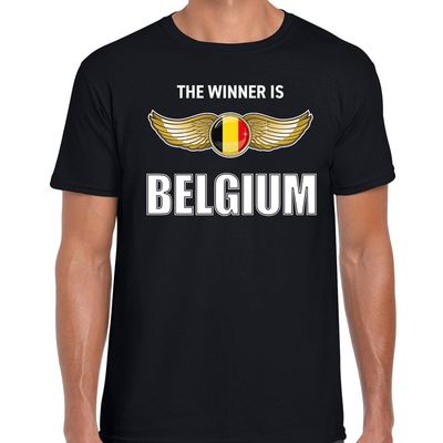 The winner is Belgium / Belgie t-shirt zwart voor heren The winner is Belgium / Belgie t-shirt zwart voor heren