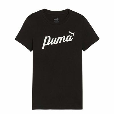 T-Shirt met Korte Mouwen voor kinderen Puma Essentials + Script - Maat: 13-14 Jaar