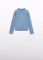 Abel & Lula winter sweater meisjes - licht blauw - coltrui - gebreid