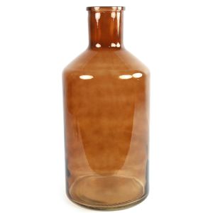 Countryfield Vaas - bruin - glas - XXL fles vorm - D24 x H51 cm