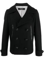 DSQUARED2 double-breasted buttoned coat - Noir