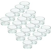 Trend Candles theelichthouder - 20x - glas - transparant - 4x3 cm - waxinelicht