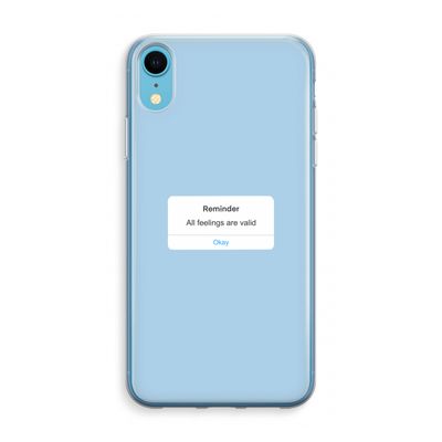 Reminder: iPhone XR Transparant Hoesje