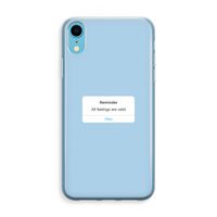 Reminder: iPhone XR Transparant Hoesje
