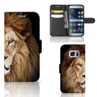 Samsung Galaxy S7 | Telefoonhoesje | Met pasjeshouder | Leeuw