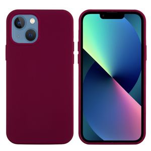 Lunso - Softcase Backcover hoes - iPhone 13 Mini - Wijnrood