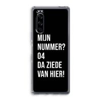 Da ziede van hier - Zwart: Sony Xperia 5 Transparant Hoesje