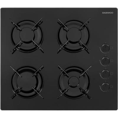 Gaskookplaat - DAEWOO - 4 branders - 60 cm - BH6GKR40BNL - Zwart