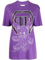 Philipp Plein t-shirt en coton à imprimé graphique - Violet - thumbnail