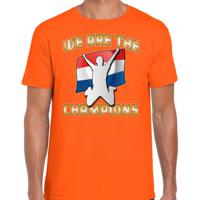 Verkleed T-shirt voor heren - Nederland - oranje - voetbal supporter - themafeest - thumbnail