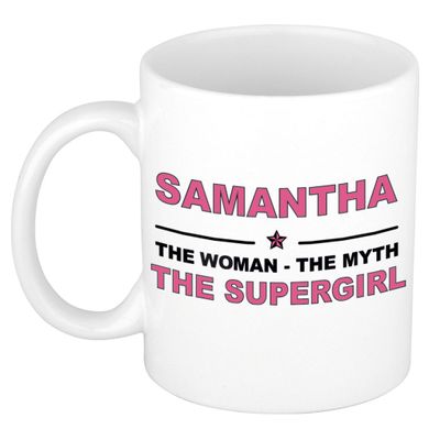 Samantha The woman, The myth the supergirl cadeau koffie mok / thee beker 300 ml