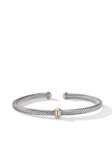 David Yurman bracelet Cable Classics Centre Station en or 18ct - Argent