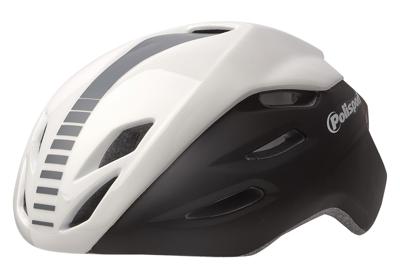 Pol Isport helm aero road mat wit/glans wit/grijs l 58-61cm