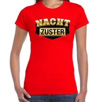 Nachtzuster Carnaval / verkleed t- shirt rood voor dames