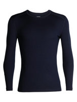 Icebreaker Merino 260 Tech LS Crewe Thermoshirt Heren Midnight Navy L