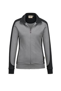 Hakro 277 Women's sweat jacket Contrast MIKRALINAR® - Titanium/Anthracite - XS