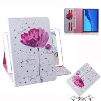 Paarse orchideeën patroon horizontale Flip lederen case voor Huawei MediaPad M5 Lite 10 1 met houder & Card slot & portemonnee