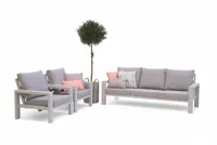 Trestino stoel-bank loungeset benton 3-zits latte