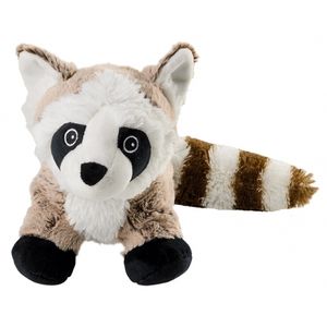 Bruin/witte wasberen heatpack/coldpack knuffels 26 cm knuffeldieren