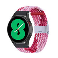 Braided nylon bandje - Roze gemêleerd - Samsung Galaxy Watch 3 - 45mm - thumbnail