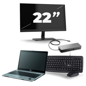 Fujitsu LifeBook S938 - Intel Core i7-8e Generatie - 13 inch - 16GB RAM - 256GB SSD - Windows 11 + 1x 22 inch Monitor