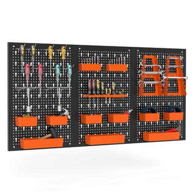 Gereedschapswand met 9-delige Opbergdozen & Gereedschapshouders & Haken Perforatiewand