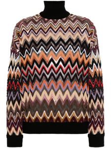 Missoni pull à motif zigzag - Noir