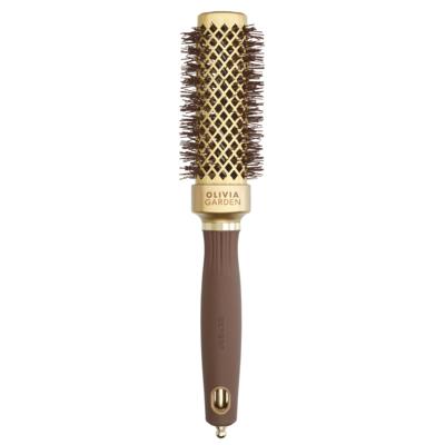 Olivia Garden Straight Wavy Bristle Gold&Brown Brush Ø30mm