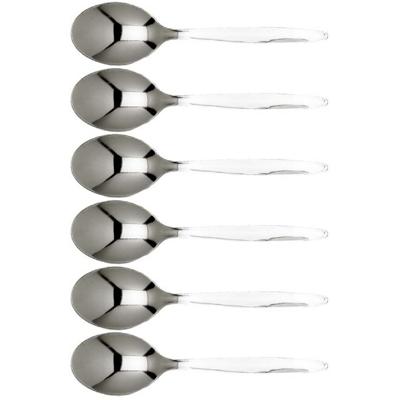 Cosy & Trendy Koffie/theelepeltjes van RVS - set 6x stuks - 13 cm - zilver