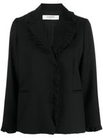 Valentino Garavani Pre-Owned blazer à volants (années 2000) - Noir