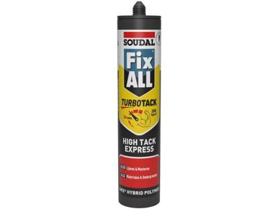 Soudal Fix All Turbo Tack/High Tack Express | Montagelijm handvast na slechts 30 minuten | Wit | 290 ml - 173019