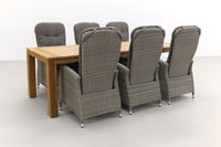 Memphis/Rome brown 240 cm. verstelbare tuinset - 7-delig Memphis/Rome brown 240 cm. verstelbare tuinset - 7-delig
