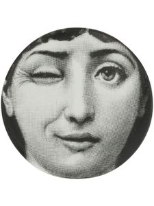 Fornasetti dessous-de-verre imprimé "Wink" - Noir