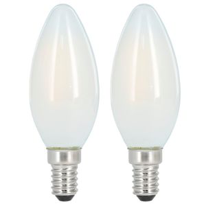 Xavax Led-gloeidraad E14 470lm Verv. 40W Kaarslamp Mat Warm Wit 2 Stuks