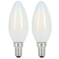 Xavax Led-gloeidraad E14 470lm Verv. 40W Kaarslamp Mat Warm Wit 2 Stuks