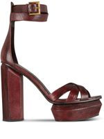 Balmain sandales Ava 140 mm en cuir à plateforme - Rouge - thumbnail