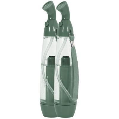 Jet Lag Waterverstuiver - 2x - groen - 100 ml - verkoelende hand waternevelaar - nevelspray - waters