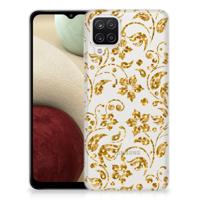 Samsung Galaxy A12 | TPU Case | Gouden Bloemen