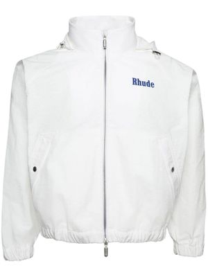 RHUDE veste de sport à logo imprimé - Blanc
